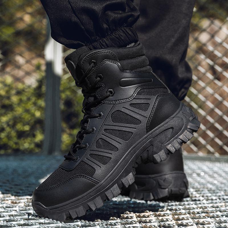 Combat Boots Men's Large Size High-top Outdoor Non-slip and Wear-resistant Comfortable Mountaineering Boots All-terrain Tactical Training Boots