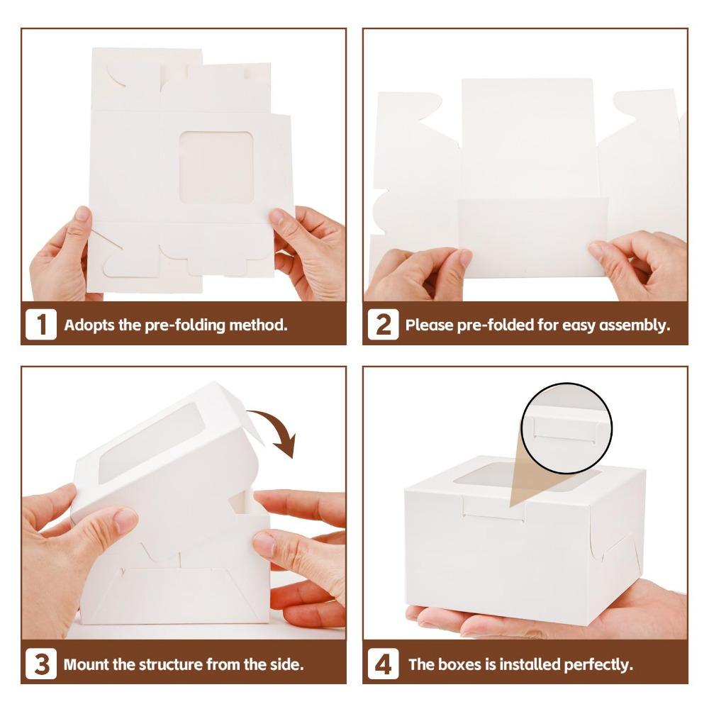 30 шт. Белые подарочные коробки с прозрачным окном из бумаги Мини-коробки для угощений Подарочная упаковка Коробка для Пасхи Свадьбы Вечеринки Юбилеи Упаковочная коробка для мыла Подарочный