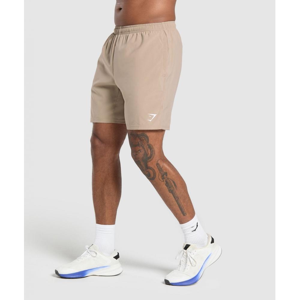 Gymshark Arrival 7 Шорты Цемент Коричневый A2a1l Nbzd