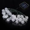 Садовый светодиодный солнечный светильник 6 м 30 светодиодный хрустальный шар на солнечной батарее, уличная солнечная лампа для украшения рождественского сада, наружное освещение