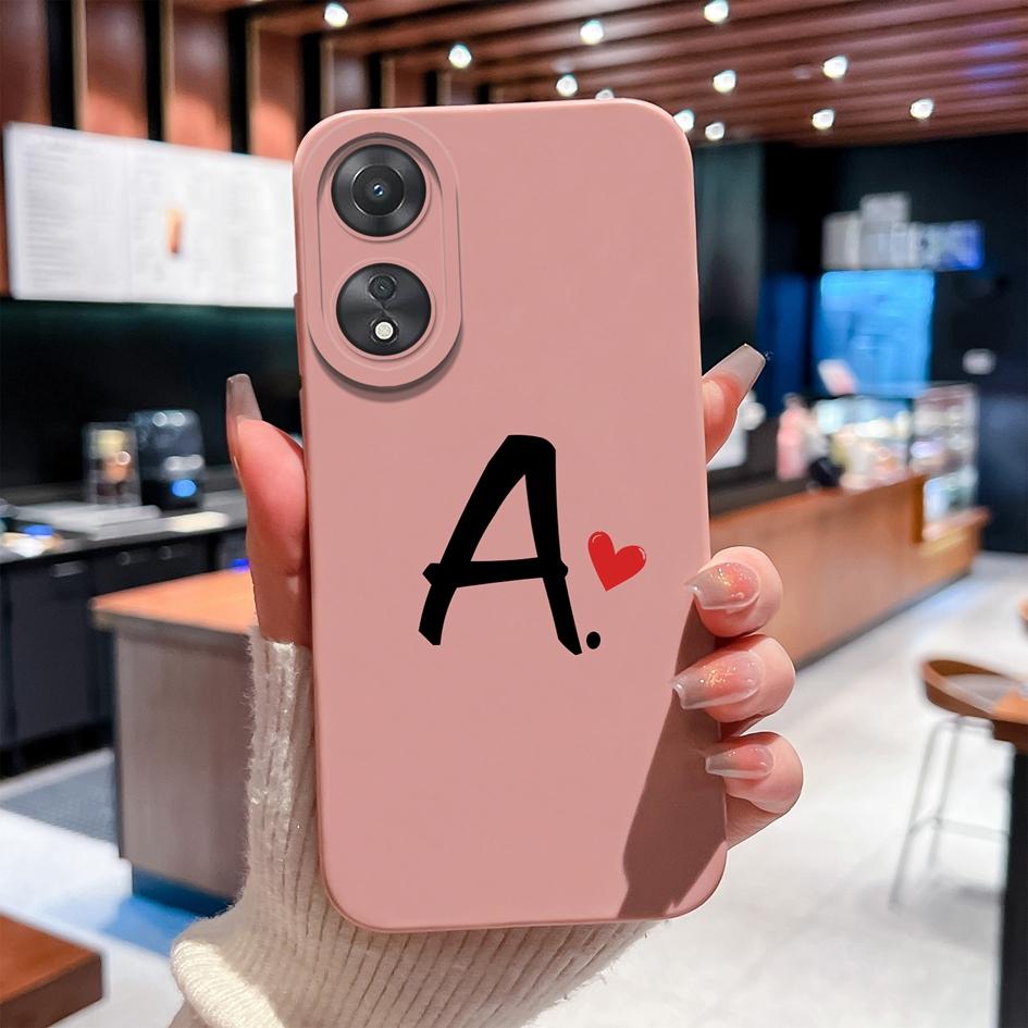 Чехол для Oppo A58 A57 A56 A55 A54 A53 A52 Чехол для телефона Популярный парный узор с буквами Высококачественный противоударный силиконовый защитный корпус для Oppo Shell