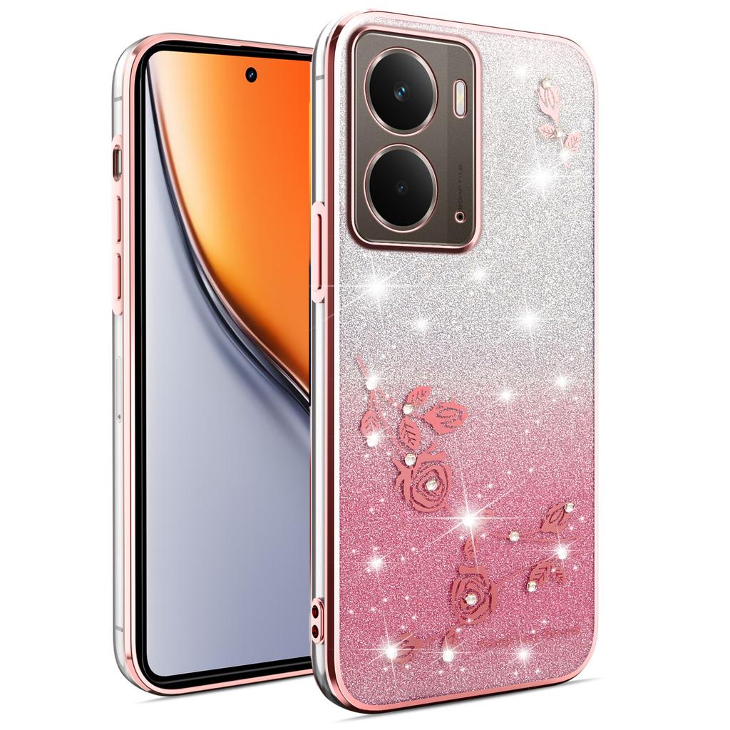 For Realme P3 5G Case Flower TPU Flexible Gradient Phone Cover