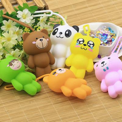 Силиконовый брелок для ключей с животными, кошелек для монет, сумка, кошелек, подвеска