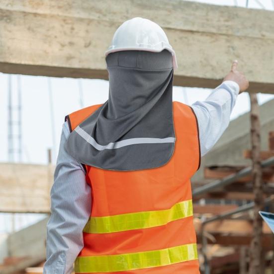 12 Pieces Hard Hat Sun Shade with Reflective Strip Cooling Skull Hat