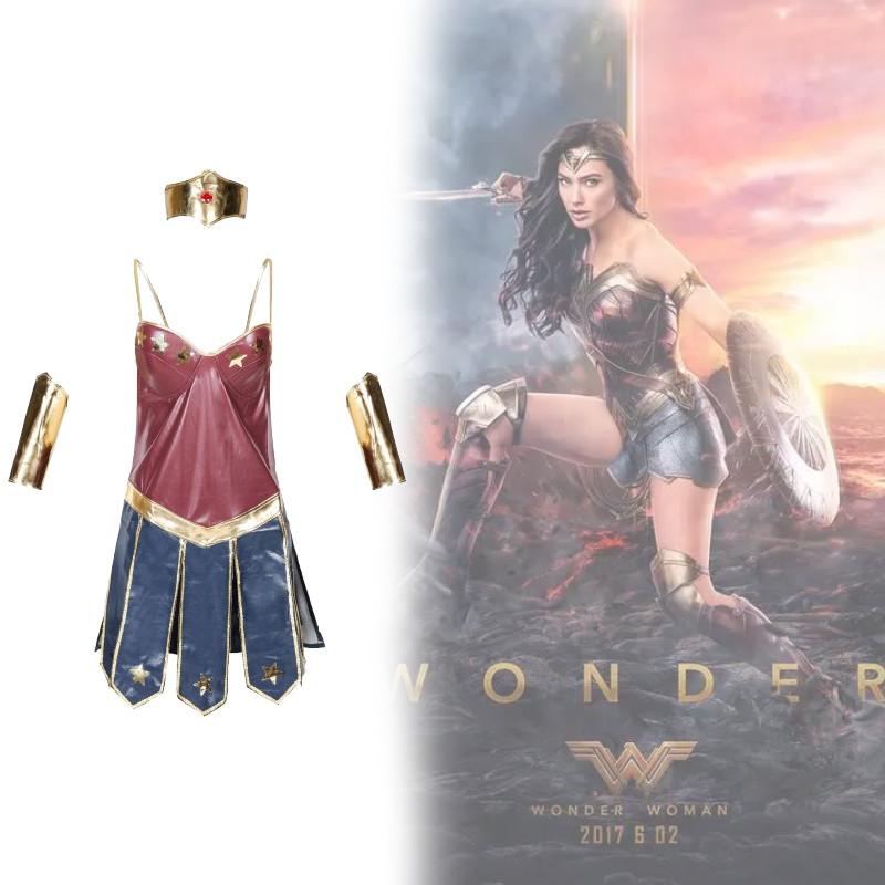 Woman Wonder Halloween Party Movie Justice Dress League Costumes Superwomen