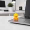 Маленькие желтые уточки, напечатанные на 3D-принтере, Милые фигурки желтых уточек для украшения рабочего стола, Уточки для микро-ландшафта, Забавные идеи подарков
