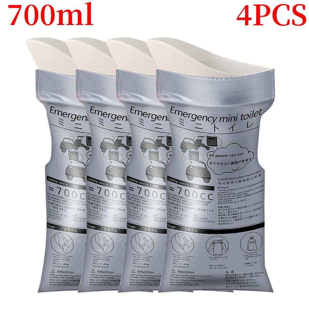 4-32 шт. Портативный аварийный пакет-писсуар для кемпинга на открытом воздухе, одноразовый дорожный пакет для рвоты, мобильный туалет для мужчин, женщин и детей