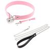 DOKiDOKi Lock Collar and Leash for Human Cosplay with SM SM Choker Heart-Shaped (Pink) Key, Master/Slave/Cat Costume, Goods, Restraints, Handcuffs,