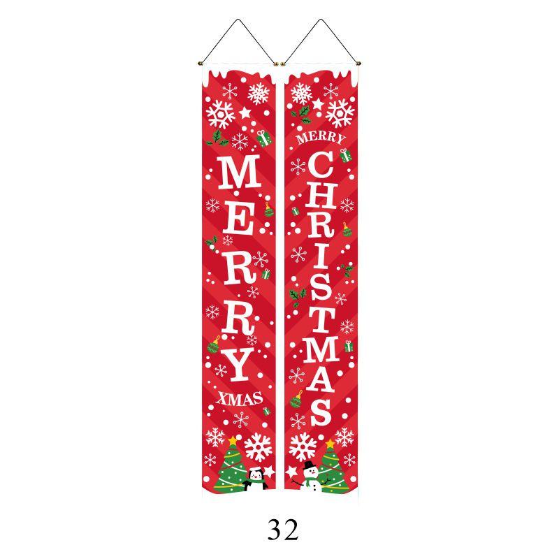 Festive Nutcracker Christmas Decoration Hanging Door Banner Soldier Character Porch Sign