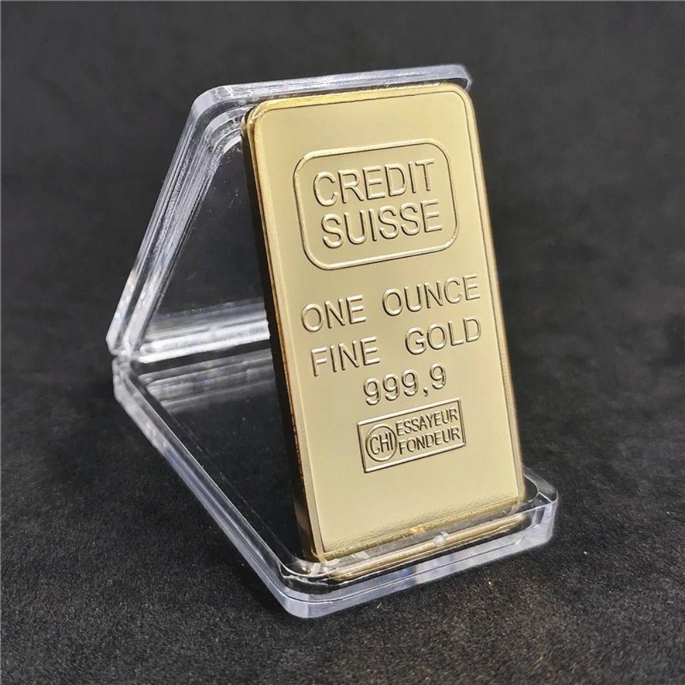 Слиток золота Swiss Bank Fine Gold Современный слиток золота Suisse Позолоченный слиток Золота Подарок