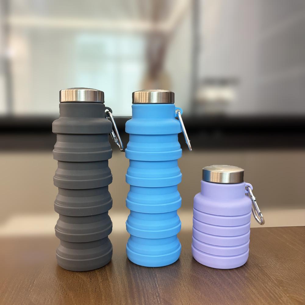 Creative Silicone Folding Water Bottle Outdoor Riding Sports Portable Water Bottle Small Capacity Silicone Adjustable Cup for Children