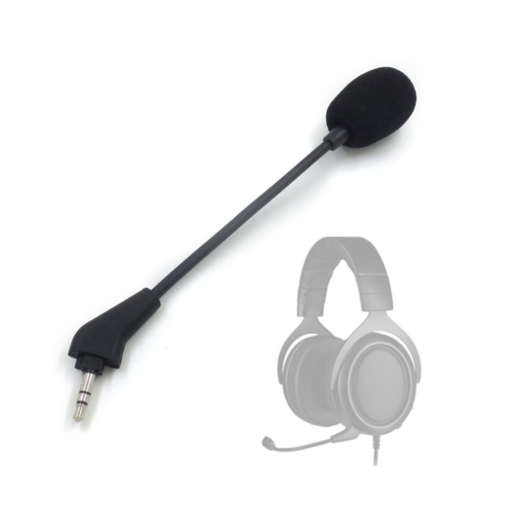 Bendable Game Mic 3.5mm Male Plug Noise-canceling Microphone for Corsair HS50 HS60 HS70 Pro SE Gaming Headset