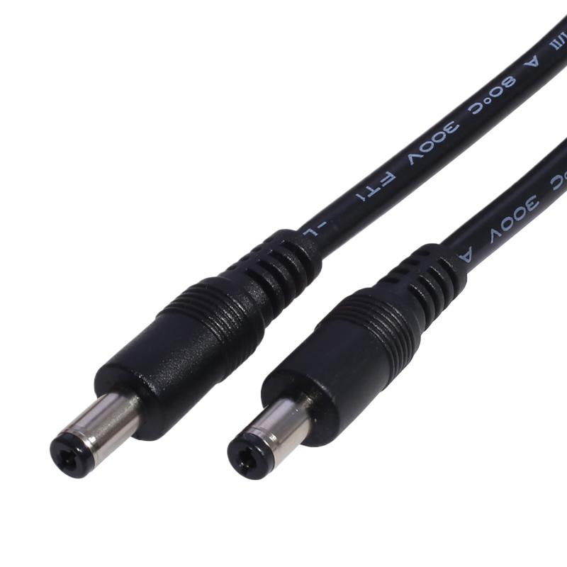 1 шт. Кабель-шнур DC5521 на DC5521 18AWG DC5.5мм X 2.1мм Штекер папа на штекер папа Адаптер питания Провод для светодиодной подсветки Динамика J60A