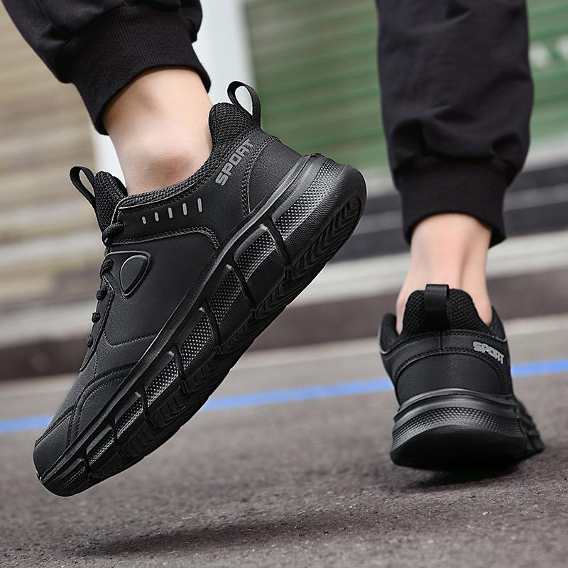 Men Thick Bottom Sneakers Platform Casual High Top Running Shoes Breathable Sock Sport Shoes Fashion Walking Black Footwear Big