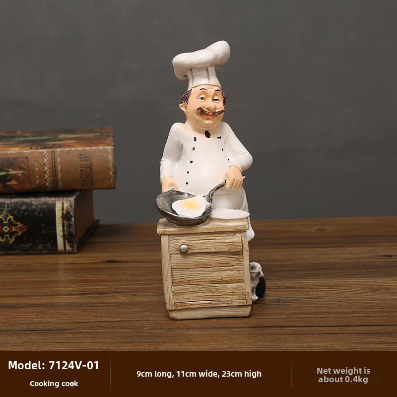 Смола Фигурка Шеф-повара в Европейском Стиле Для Домашнего Декора, Украшение для Торговой Точки, Кофейного Столика