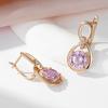 1 пара необычных сережек-капель из радужного циркония для женщин, роскошные ювелирные изделия золотого цвета, модный подарок
