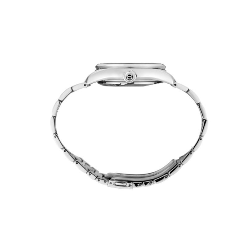Seiko Лунное Синее Эмалированное Стальное Ремешковое Мужские Часы Механический Механизм Стальное Ремешковое Мужские Часы Синий Циферблат SPB091