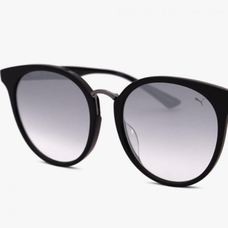 Puma Pu0158sk 001 Круглые комбинированные очки в роговой оправе, легкие, с азиатской посадкой, зеркальные солнцезащитные очки