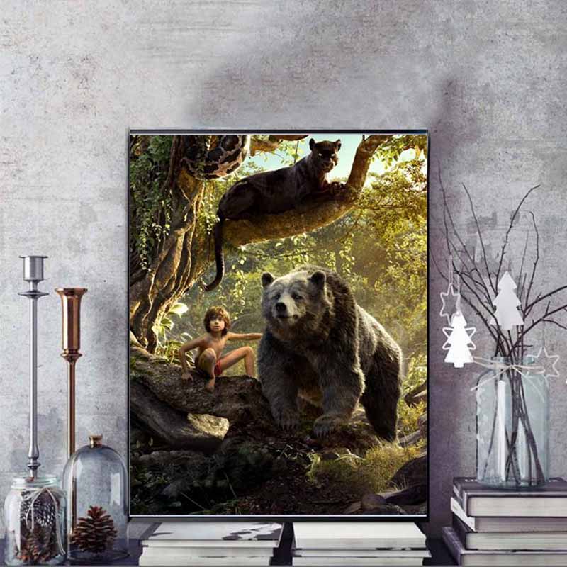 Disney 5D DIY Diamond Painting Enchanted Forest and Friends Illustration Cartoon Full Diamond Mosaic Art Wall Decoration Set