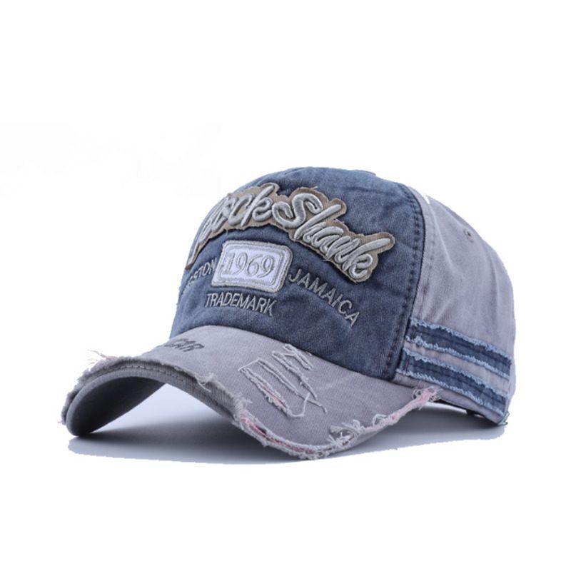 Винтажная вышитая бейсболка с необработанными краями для унисекс