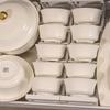 Глубокая керамическая тарелка Jingdezhen, расписанная вручную, с золотой отделкой