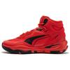 Playmaker Pro Mid Fashion Versatile Non-Slip Wear-Resistant Breathable High-Top Basketball Shoes Men Sneaker Red Black 377902-05
