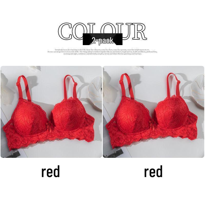 Комплект кружевного бюстгальтера пуш-ап для молодой девушки - Без косточек + Цельный вариант