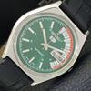 5 AUTOMATIC 6309A VINTAGE JAPAN MENS GREEN COLOR DIAL WATCH A701908-5 R207-a701908