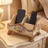 3 Compartment Remote Control Box Resin Desktop Storage Box  Home Decoration