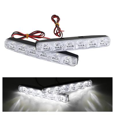 6LED светодиодные дневные ходовые огни высокой мощности, лампа дальнего света, универсальная светодиодная автомобильная противотуманная фара, простая установка, прочный