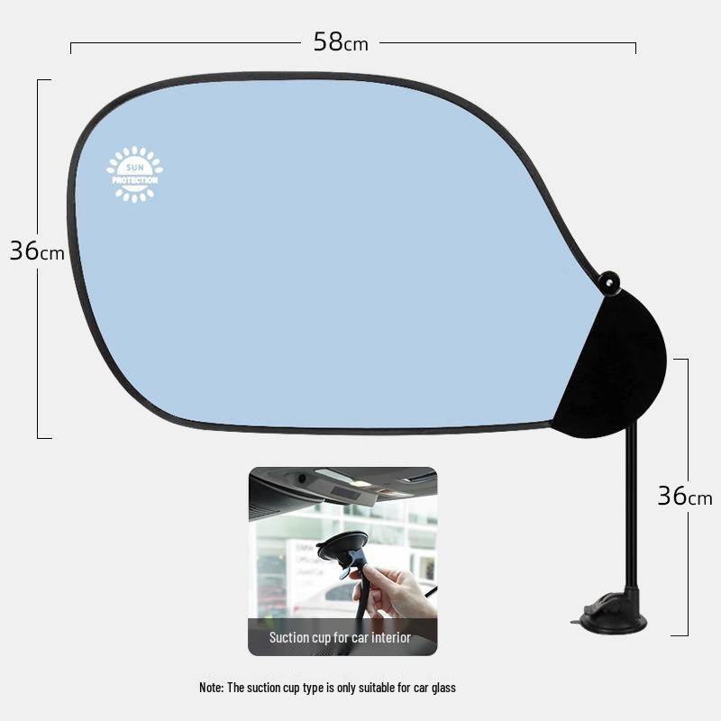 Car Sunshade with Suction Cup: Side Window Heat Insulation & Sun Protection Curtain