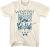 Weezer Рок-музыкальная группа Логотип Винтажный стиль Взрослая футболка с коротким рукавом Мужские Женские Футболки Топ Графическая футболка