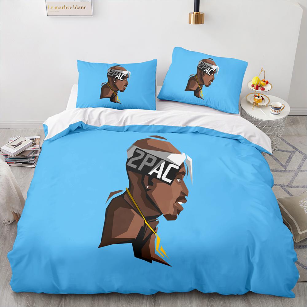 2Pac Bedding Set Single Twin Full Queen King Size Tupac Amaru Shakur Bed Set Aldult Kid Bedroom Duvet Cover Sets 3D Print 043
