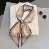 New Print Silk Scarf Skinny Ribbon Hairbands Women Neck Kerchief Foulard Soft Hair Bands Scarves Bag Handle Ribbon 15*145cm