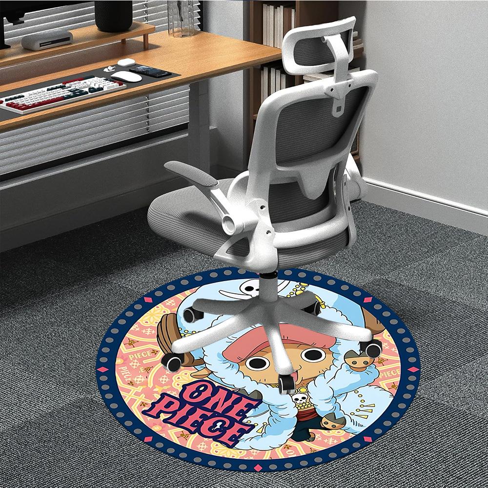 1pc One Piece Chair Carpet for Office Non-Slip, Soft & Comfortable, Carpet for Office, Gaming, Lightweight Round Floor Mat yy251021015
