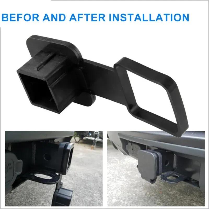 Trailer Hitch 2 Inch Receiver Plug Square Dust Cap Cover 50mm Tube Tow Hook Car SUV Truck Accessories Parts Heavy Duty Black