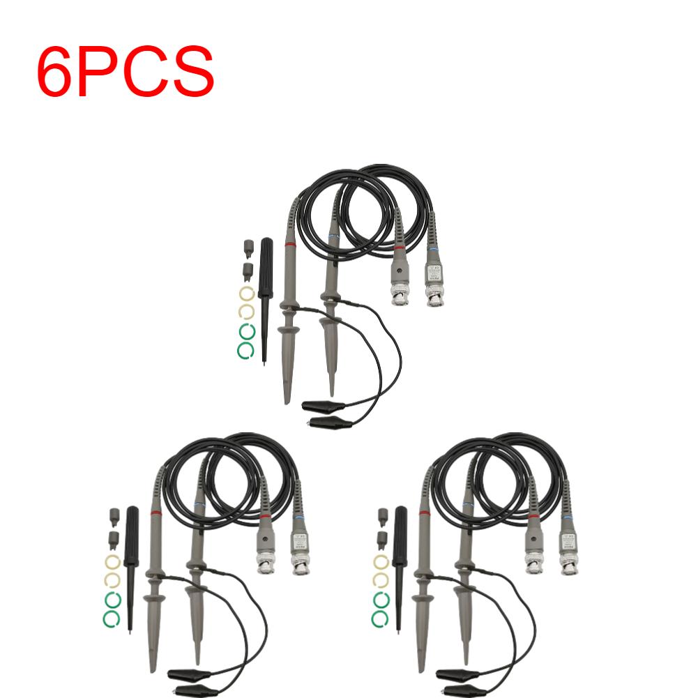 2-10PCS P6100 BNC Oscilloscope Probe Kit High Precision Scope Analyzer Alligator Clip Probes Test Leads 100MHz Oscilloscope Part