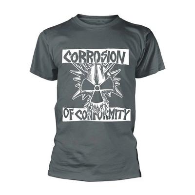 Футболка CORROSION OF CONFORMITY SKULL с принтом спереди и сзади, официально лицензированный мерч