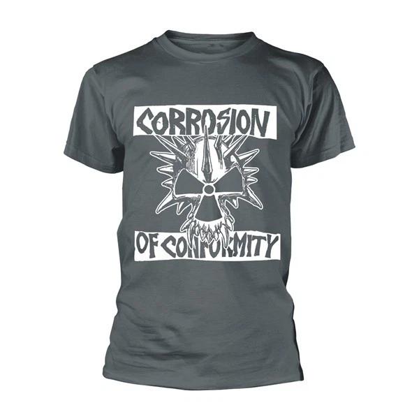 Футболка CORROSION OF CONFORMITY SKULL с принтом спереди и сзади, официально лицензированный мерч