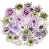 60Pcs Bulk Purple Mini Silk Artificial Daisy Rose Artificial Flower for Graduation Hat DIY Cake Wedding Party Home Decoration
