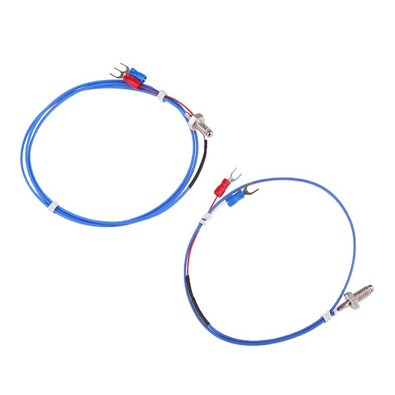 Термопара K/Pt100 типа M3 M4 с медным винтом, с высокоточным водонепроницаемым кабелем из ПТФЭ длиной 0,5/1/2 м, датчик температуры для 3D-принтера