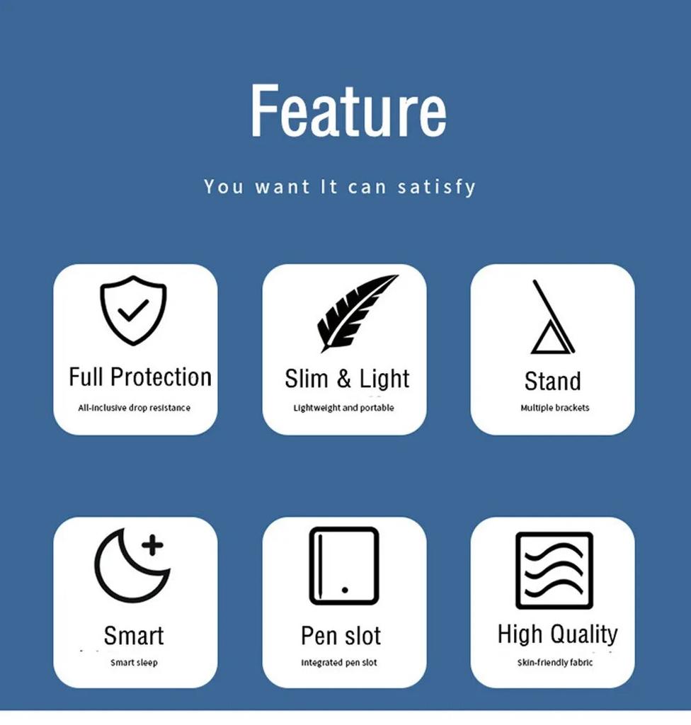 Чехол для Xiaomi Mi Pad 6 Pro 11 дюймов, прозрачный тройной держатель для карандашей, смарт-чехол для Funda Xiaomi Pad 6, чехол для Mi Pad 6 Pro 2023