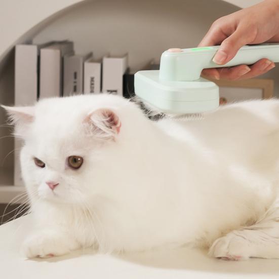 Ионная щетка для питомцев Расческа для шерсти питомцев с двойным ионным генератором Самоочищающаяся расческа для груминга Мягко распутывает