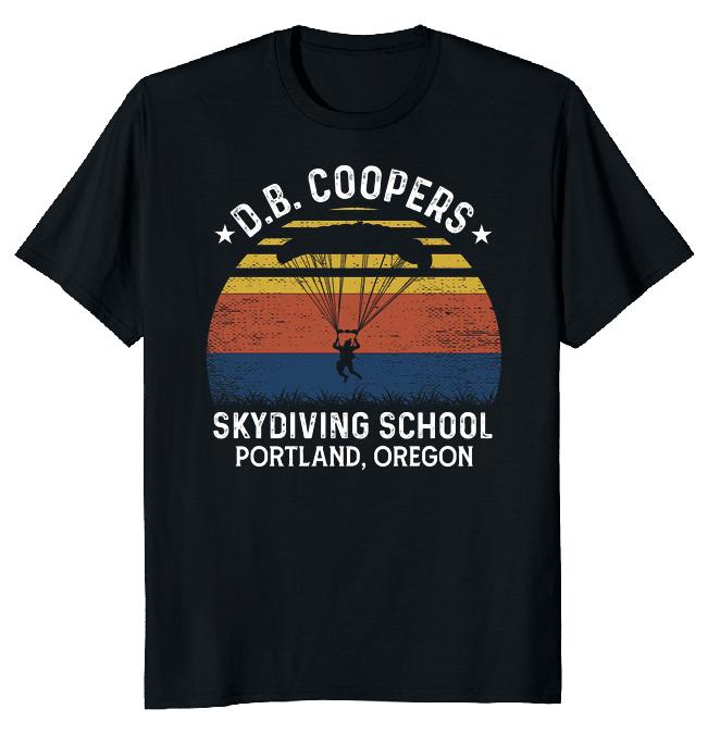 Винтажная футболка унисекс DB Cooper Skydiving