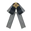 Fabric Pearl Crystal Bow Tie Brooch Ribbon Bowknot Lapel Pin Cravat Corsage Jewelry Luxury Brooches For Women Accessories