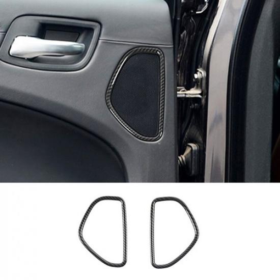 2xRear Door Speaker Decor Ring Trim Cover Bezels For Dodge Charger Chrysler 300C