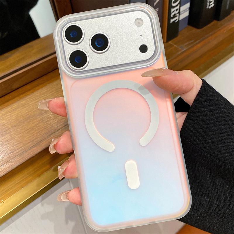 Градиентный лазерный IMD чехол для телефона iPhone 17 Pro Max, подходит для ярких моделей 16/15/14/13