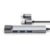 USB 3.0 Docking Station with Gigabit Ethernet, Type-C Network Card, Wired HUB Splitter