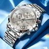 GUANQIN Men's Watches Multi-functional Trend Fashion Original Steel Quartz Wristwatch Waterproof Luminous Date Chronograph New