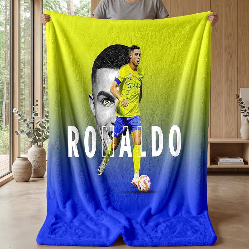 Cristiano Ronaldo Theme blanket Soft Flannel Blanket Plush Throw Blanket Cozy Sofa Bed Blanket for Home Decor
